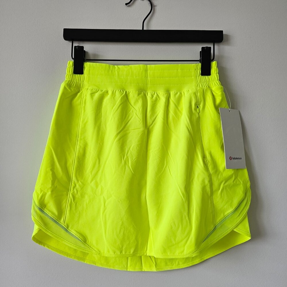 NWT LULULEMON HIYE Highlight Yellow Hotty Hot High Rise Lined Skirt Long 6